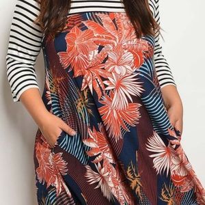 Abstract Floral Dress